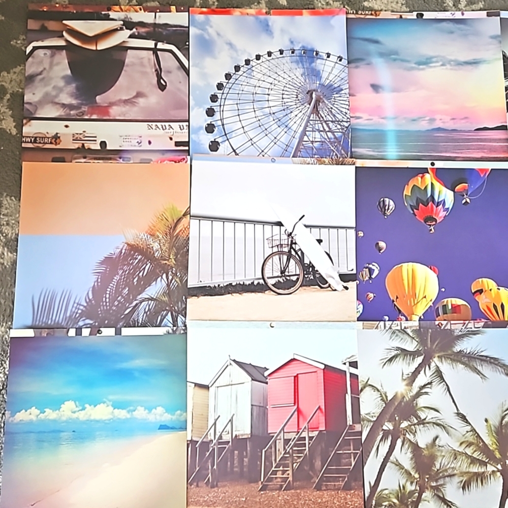 Lot of 14 scrapbook pages travel photography nice quality Instacrush brand